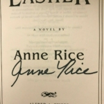 Signed Lasher by Anne Rice 1993 1st Edition/1st Printing - Image 2